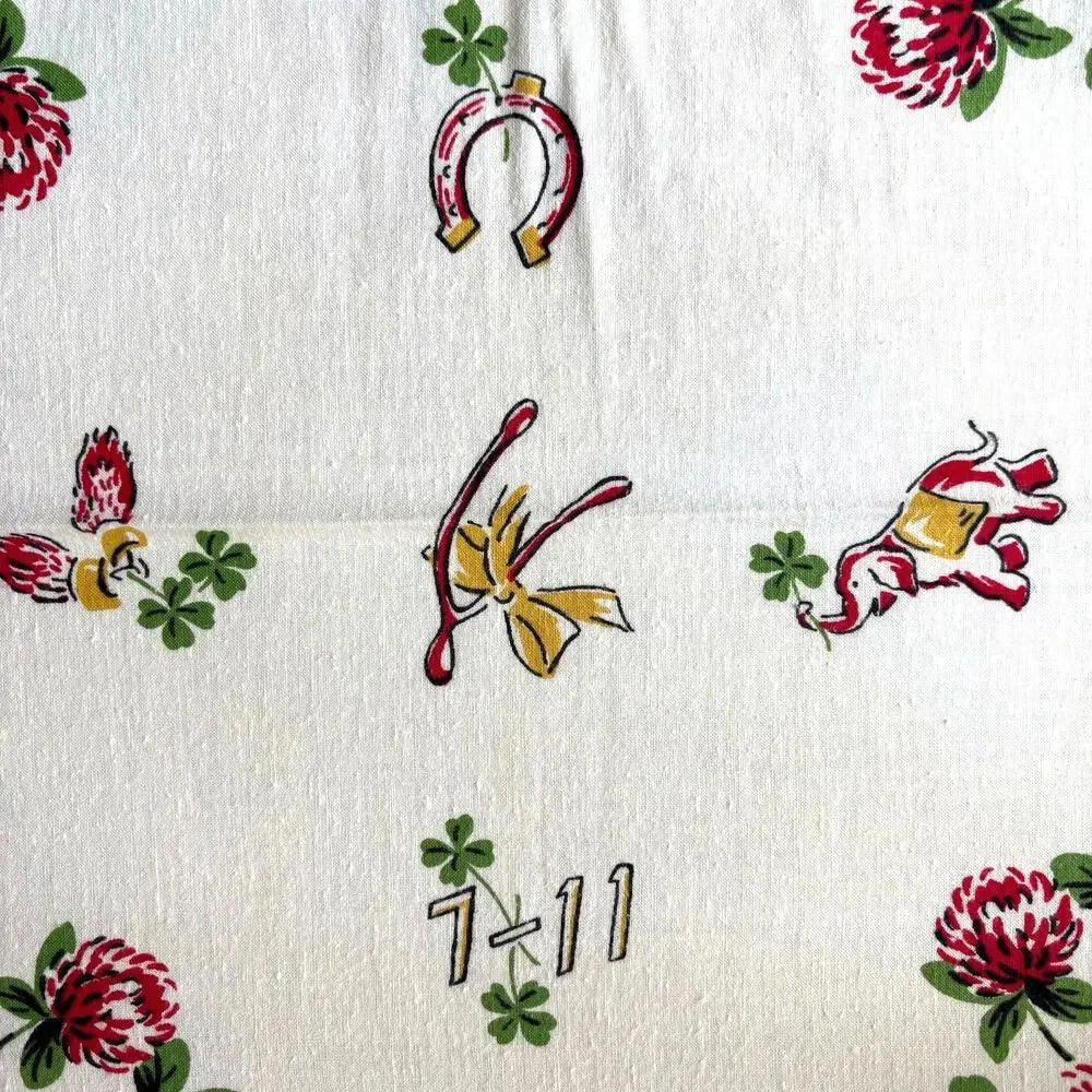 Startex cotton wonder-dri kitchen towel cloth shamrocks good luck lucky charms